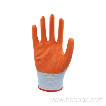 Hespax Wear Oil Resistant Nitrile Safety Gloves Mechanic